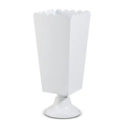 Raz 15.75" Scalloped White Urn Christmas Decoration 4559183