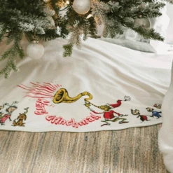 Department 56 Merry Grinchmas Christmas Trees Skirt 6015836