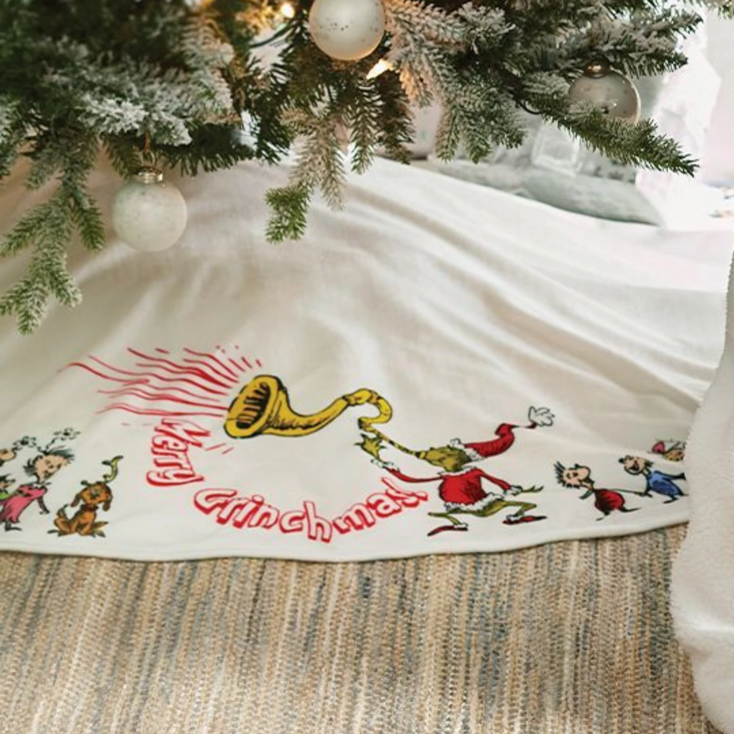 Department 56 Merry Grinchmas Christmas Trees Skirt 6015836 3 Department 56 Merry Grinchmas Christmas Trees Skirt 6015836