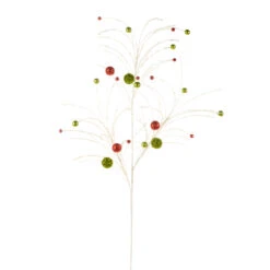 Raz 42" Red And Green Glitter Ball Christmas Tree Spray F4302500