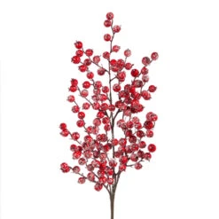 Raz 27.5" Snowy Red Berry Christmas Tree Spray F4306669 -The Christmas Shop F4306669 1 04180.1686061785