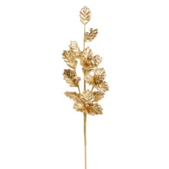 Raz 25.5" Gold Holly Christmas Tree Spray F4306749 5 Raz 25.5" Gold Holly Christmas Tree Spray F4306749 -The Christmas Shop F4306749 1 32277.1686075754