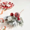 Raz 20" Mixed Greenery And Red And White Ornament Pick Christmas Tree Accessory F4309875 -The Christmas Shop F4309875 44447.1691096786