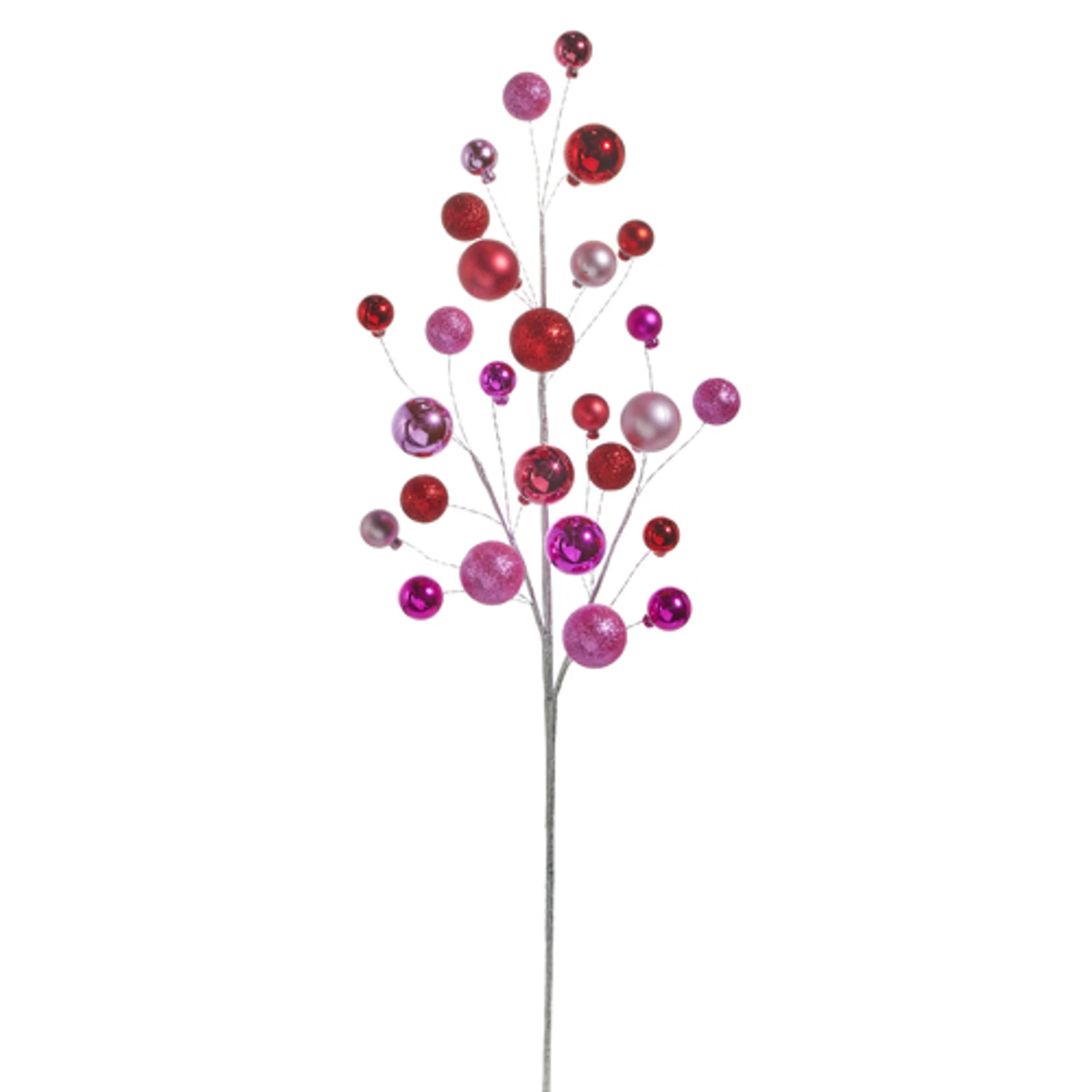 Raz 30" Pink And Red Ball Christmas Tree Spray F4402428 3 Raz 30" Pink And Red Ball Christmas Tree Spray F4402428