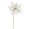 Raz 20" Gold Edged White Poinsettia Christmas Tree Pick F4406714 -The Christmas Shop F4406714 94085.1721235929