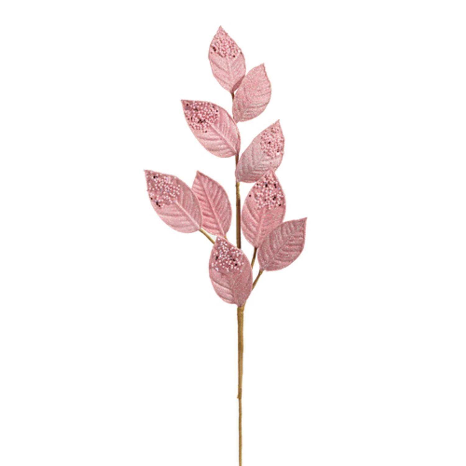 Raz 26" Pink Beaded Tip Leaf Christmas Tree Pick F4406718 3 Raz 26" Pink Beaded Tip Leaf Christmas Tree Pick F4406718