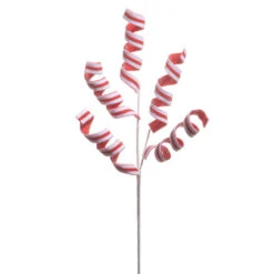 Raz 25" Red And White Glitter Twirl Christmas Tree Spray F4506742