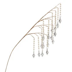Raz 32" Pearl And Crystal Dripping Spray Christmas Tree Accessory F4517615