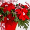 Raz 22" Red Velvet Poinsettia Stem Christmas Tree Accessory F4531000 -The Christmas Shop F4531000 edit 58521.1751393041