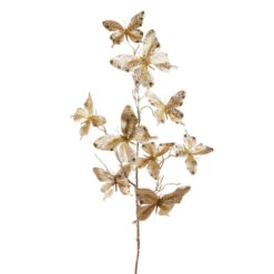 Raz 37" Glitter Gold Butterfly Spray Christmas Tree Accessory F4542085 5 Raz 37" Glitter Gold Butterfly Spray Christmas Tree Accessory F4542085 -The Christmas Shop F4542085 05228.1751403784