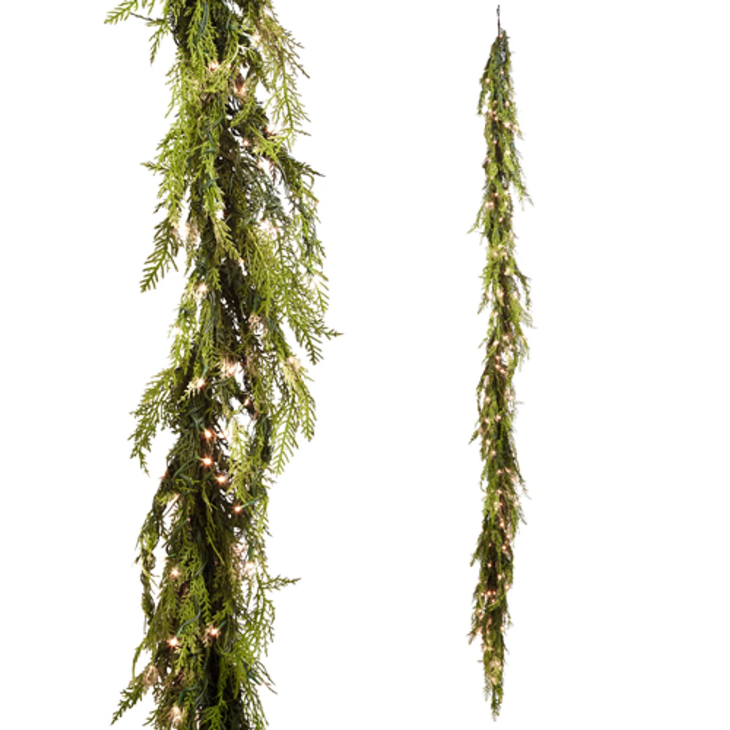 Raz 9' Snake Light Real Feel Green Cedar Christmas Garland G3952038 3 Raz 9' Snake Light Real Feel Green Cedar Christmas Garland G3952038