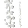 Raz 6' White Glittered Ball Ornament Christmas Garland G4202448 -The Christmas Shop G4202448 31564.1650994354