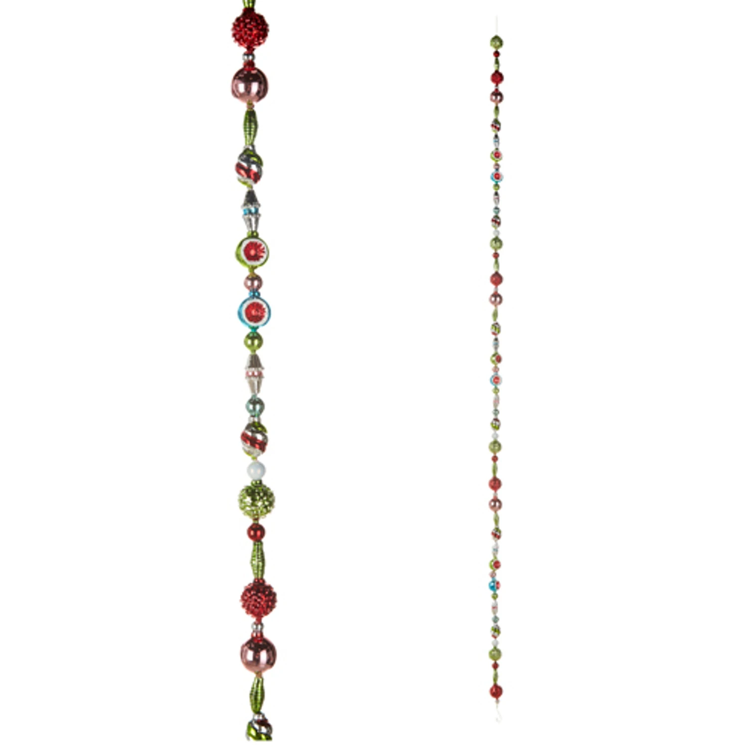 Raz 7' Vintage Glass Christmas Tree Garland G4320031 4 Raz 7' Vintage Glass Christmas Tree Garland G4320031 - Image 2