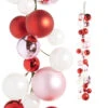 Raz 4' Pink, Red, And White Ball Garland G4332700 -The Christmas Shop G4332700 58256.1686237834