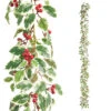 Raz 6' Variegated Holly Christmas Garland G4402449 2 Raz 6' Variegated Holly Christmas Garland G4402449 -The Christmas Shop G4402449 63997.1718112998