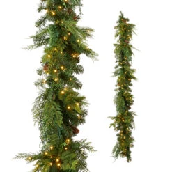 Raz 6.5' X 14" Pre-Lit Blue Ridge Mountain Pine Real Feel Christmas Garland G4409589