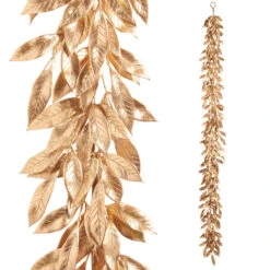 Raz 6' Gold Laurel Leaf Christmas Garland G4422662