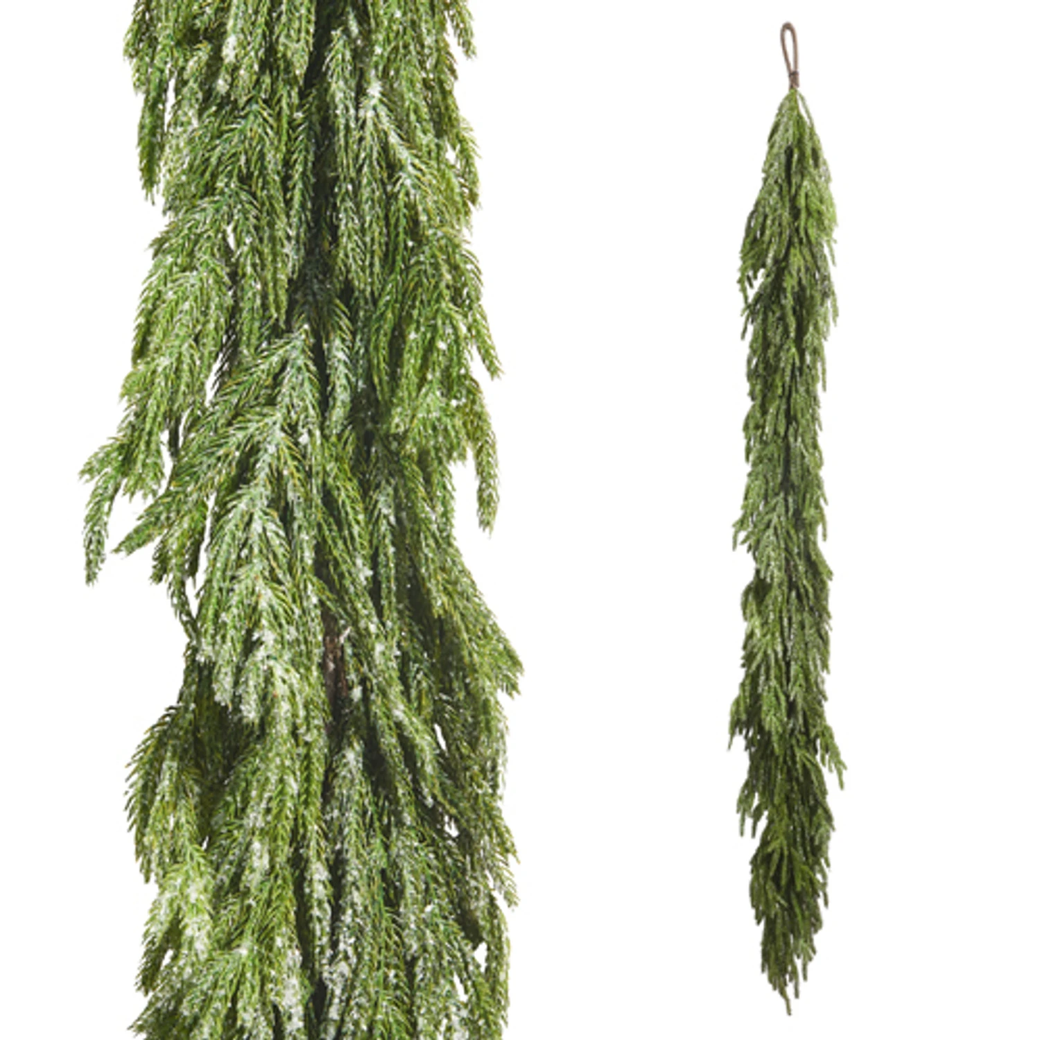 Raz 6' Glittered Real Feel Cedar Christmas Garland G4422749 3 Raz 6' Glittered Real Feel Cedar Christmas Garland G4422749