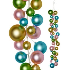Raz 4' Pastel Pearlescent Easter Ball Garland G4532757