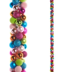 Raz 5' Multicolor Ball Christmas Garland G4532836