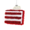 Cody Foster 4.25" Red Velvet Cake Glass Christmas Ornament GL-501