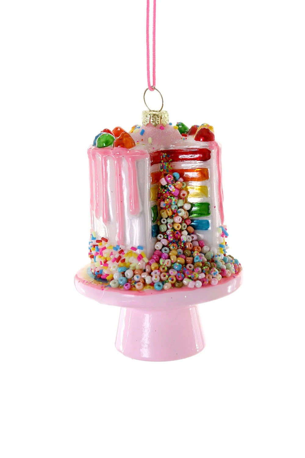 Cody Foster 4.25" Confetti Cake Glass Christmas Ornament GO-8139 4 Cody Foster 4.25" Confetti Cake Glass Christmas Ornament GO-8139 - Image 2