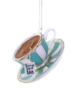 Cody Foster 4.5" You're My Cup Of Tea Glass Christmas Ornament GO-9618
