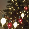 Raz 14' Connectable Shiny Kismet String Lights With Red And White Lights On A Green Wire L4237025 -The Christmas Shop L4237025 94077.1688071294