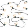 Raz 14' Connectable Matte White Globe Lights On A Green Wire L4337007 -The Christmas Shop L4337007 96247.1691198517