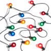 Raz 14' Matte Multicolor 15L Glass Globe String Christmas Lights L4337008