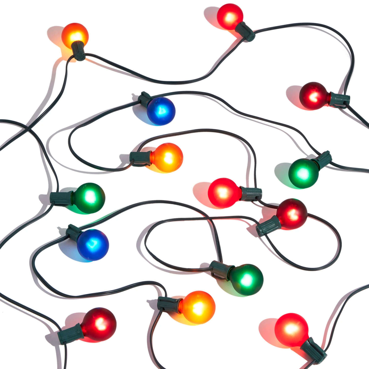 Raz 14' Matte Multicolor 15L Glass Globe String Christmas Lights L4337008 3 Raz 14' Matte Multicolor 15L Glass Globe String Christmas Lights L4337008