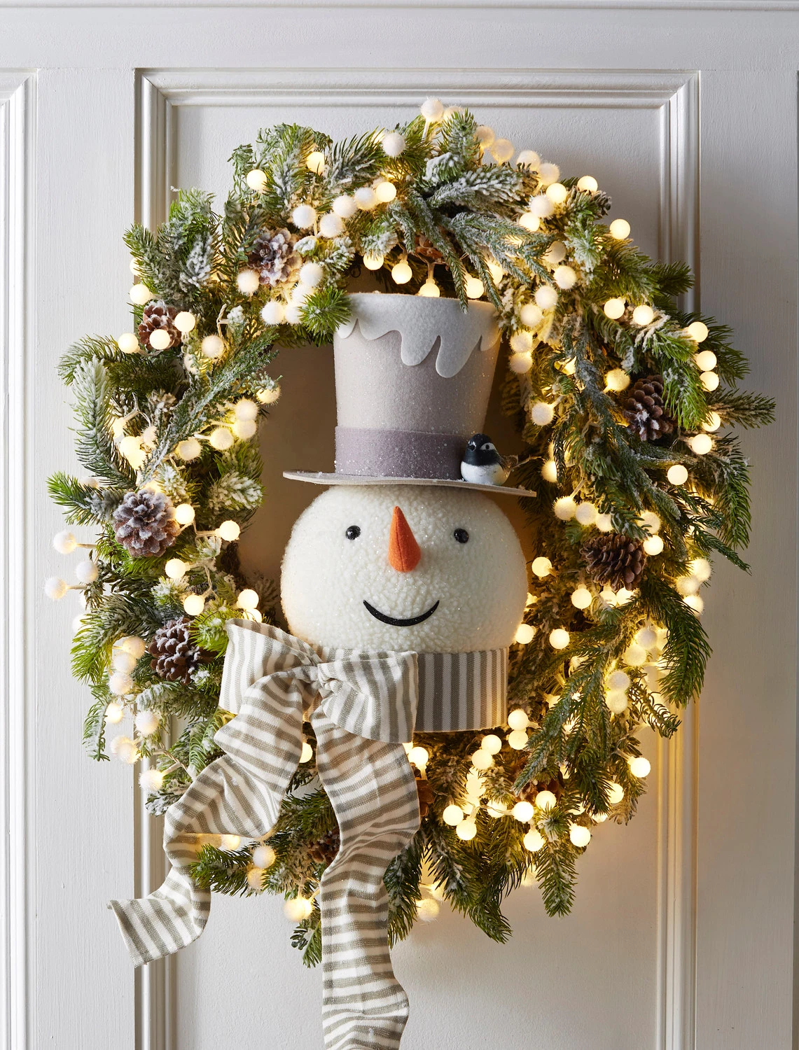 Raz 16" Whimsical Snowman Head Christmas Tree Topper 4416350 3 Raz 16" Whimsical Snowman Head Christmas Tree Topper 4416350