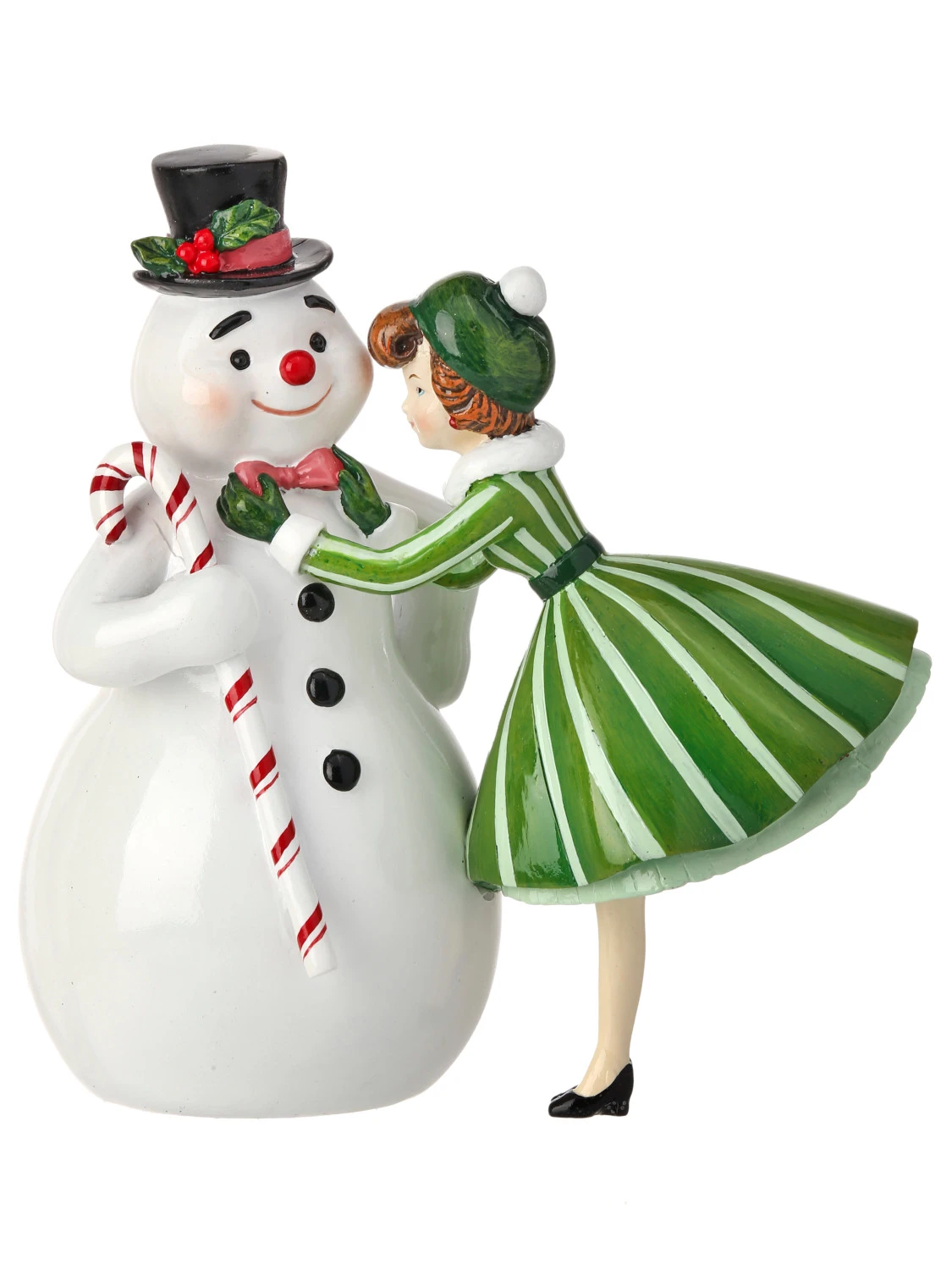 Regency 6.5" Retro Snowman With Lady Christmas Figure MTX73132 3 Regency 6.5" Retro Snowman With Lady Christmas Figure MTX73132