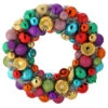 Regency 19.5" Tinsel Colorful Ball Ornament Christmas Wreath MTX73682