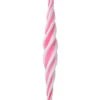 Regency 12" Large Pink And White Peppermint Swirl Glass Christmas Ornament MTX74663