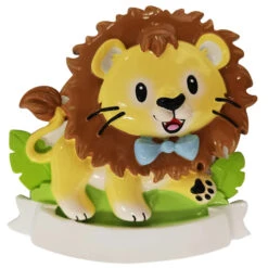 Boy Lion Cub Personalized Christmas Ornament OR2362-M 7 Boy Lion Cub Personalized Christmas Ornament OR2362-M -The Christmas Shop OR2362 M 66502.1653499140