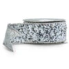 Raz 2.5" Silver Sequined Wired Christmas Ribbon R4371760