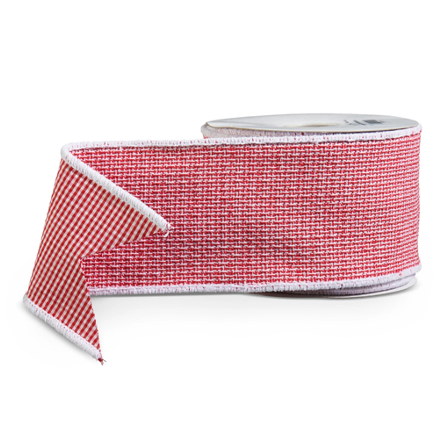 Raz 4" Red And White Plaid And Striped Wired Christmas Ribbon R4527814 4 Raz 4" Red And White Plaid And Striped Wired Christmas Ribbon R4527814 - Image 2