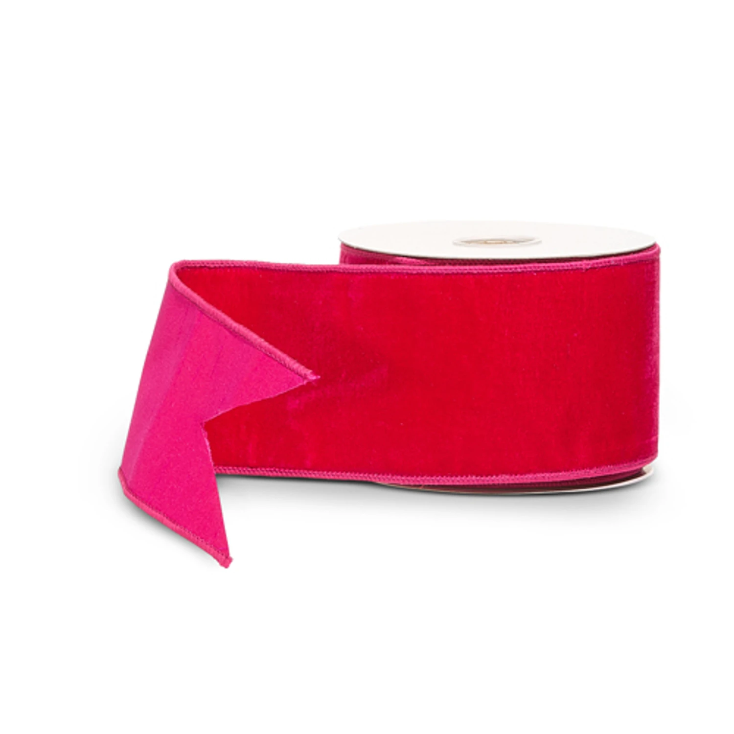 Raz 4" Fuchsia Pink Velvet Wired Christmas Ribbon R4527865 3 Raz 4" Fuchsia Pink Velvet Wired Christmas Ribbon R4527865