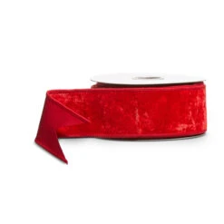 Raz 2.5" Red Velvet Wired Christmas Ribbon R4527871