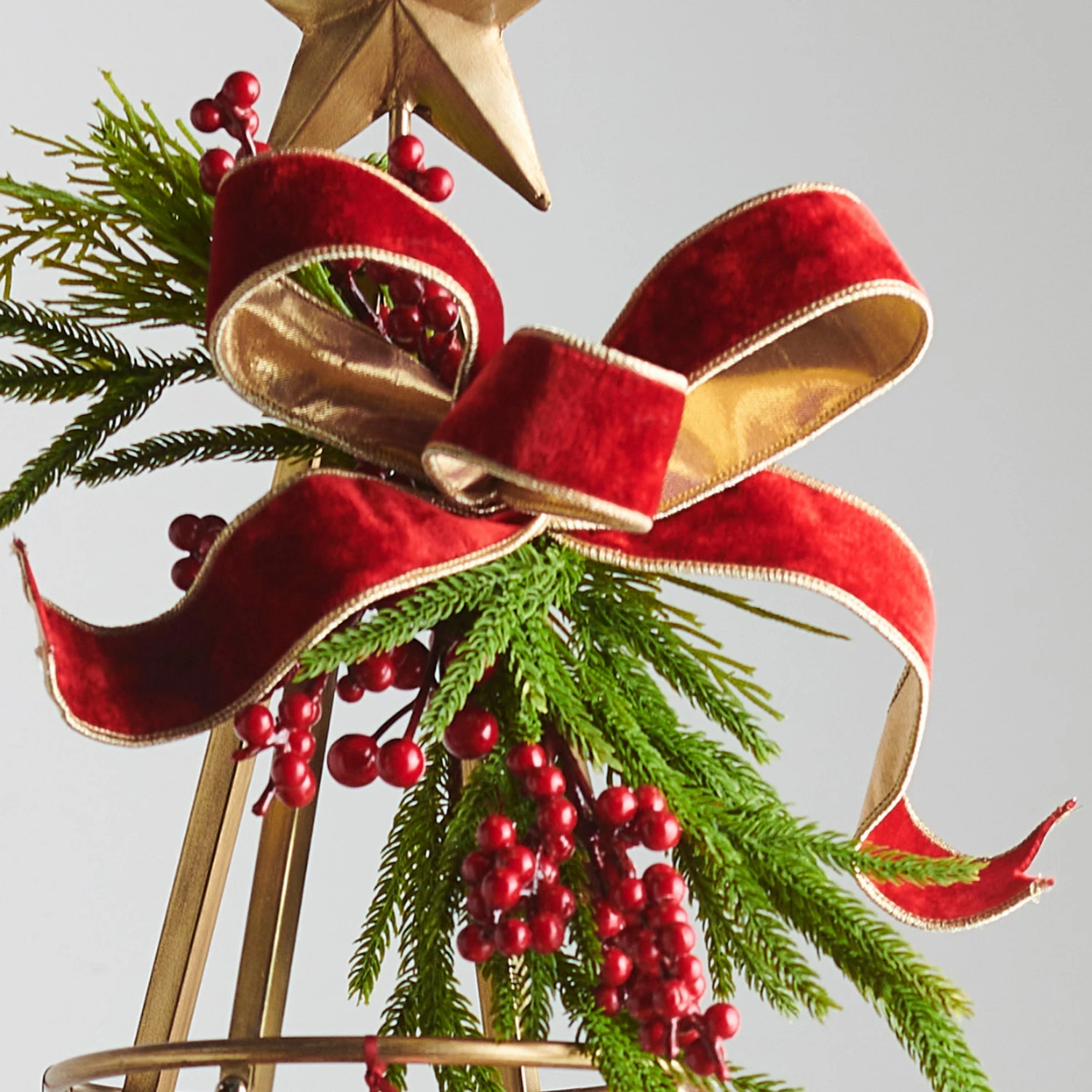 Raz 1" Red And Gold Wired Christmas Ribbon R4552156 3 Raz 1" Red And Gold Wired Christmas Ribbon R4552156