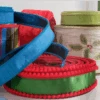 Raz 1.5" Green Satin With Red Pom Pom Edge Wired Ribbon R4571854 2 Raz 1.5" Green Satin With Red Pom Pom Edge Wired Ribbon R4571854 -The Christmas Shop R4571854 edit 99804.1752609654
