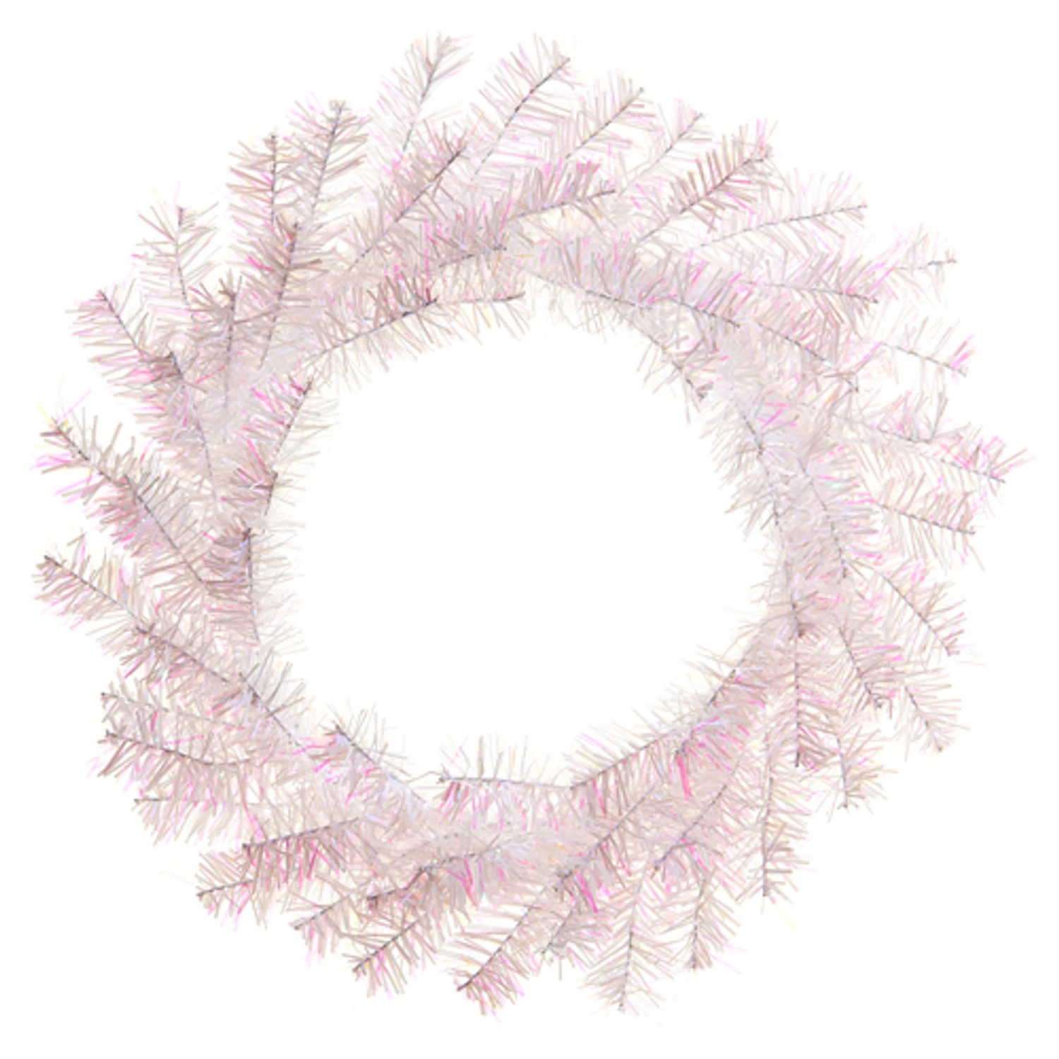 Raz 22" White And Pink Tinsel Christmas Wreath W4402271 3 Raz 22" White And Pink Tinsel Christmas Wreath W4402271