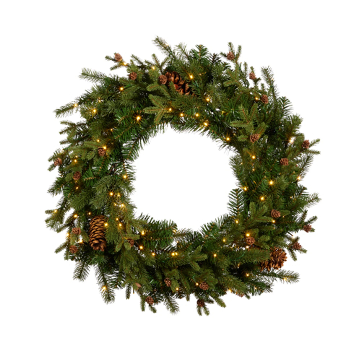 Raz 36" Pre-lit Grand Majestic Real Feel Christmas Wreath W4409597 3 Raz 36" Pre-lit Grand Majestic Real Feel Christmas Wreath W4409597