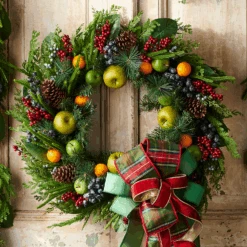 Raz 33" Large Mixed Fruit Christmas Wreath W4511745