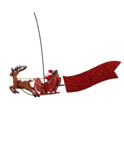 Kurt Adler 19.7" Lighted LED Star With Rotating Santa And Sleigh Christmas Tree Topper AD3001 -The Christmas Shop ad3001 02 56531.1719846003