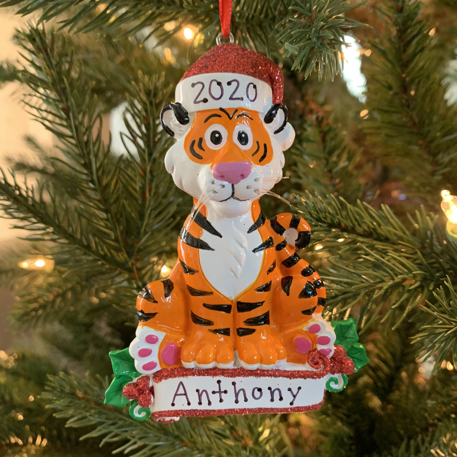 Baby Tiger Personalized Christmas Ornament OR1850T 4 Baby Tiger Personalized Christmas Ornament OR1850T - Image 2