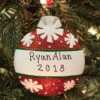 Red With Snowflakes Ball Personalized Christmas Ornament 1 Red With Snowflakes Ball Personalized Christmas Ornament -The Christmas Shop apiaq3c0b 33048.1646091895