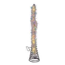 12.2" LED Lighted Warm White Silver Tinsel Star Christmas Tree Topper AD1022WW -The Christmas Shop apibnuzym 42097.1646091909