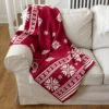 Primitives By Kathy 60" Red And White Nordic Christmas Throw Blanket 37387 2 Primitives By Kathy 60" Red And White Nordic Christmas Throw Blanket 37387 -The Christmas Shop apifgwa8a 07104.1646091884